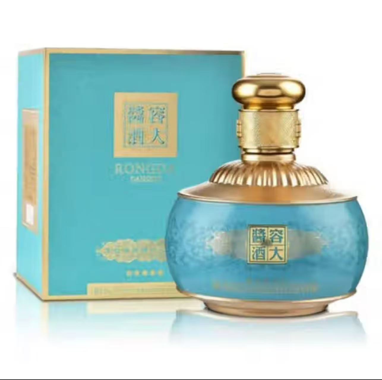 A*Rongda Jiangjiu International Blue- Maotai Aroma 53% abv 50cl * 4 bottles