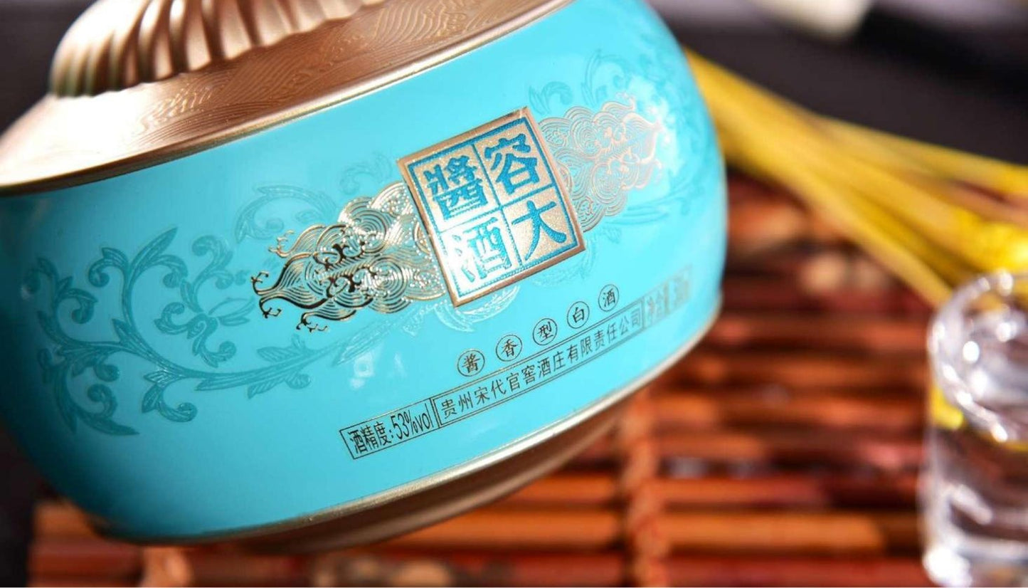 A*Rongda Jiangjiu International Blue- Maotai Aroma 53% abv 50cl * 4 bottles