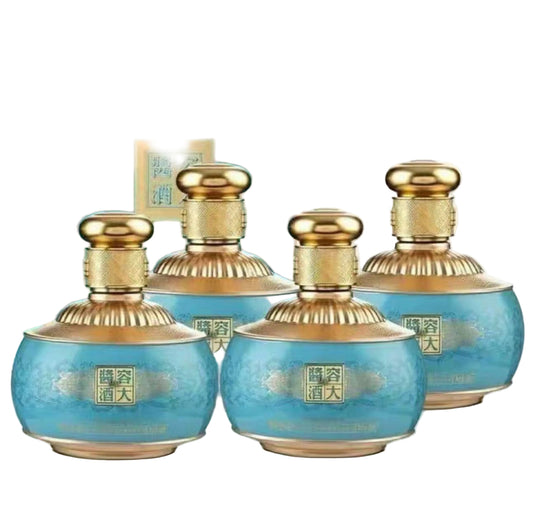 A*Rongda Jiangjiu International Blue- Maotai Aroma 53% abv 50cl * 4 bottles